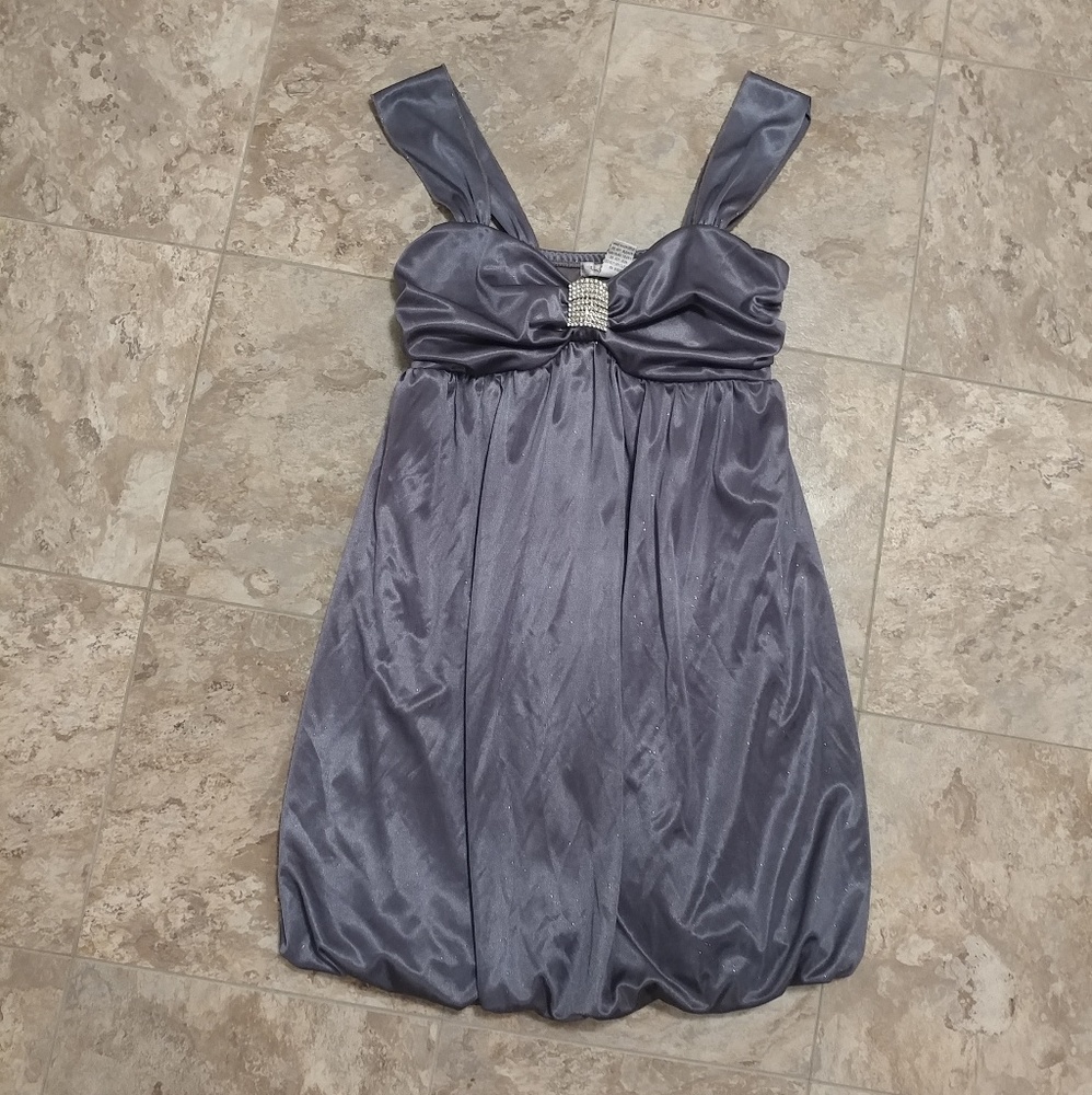 Sparkly Silver/Grey Short Dress